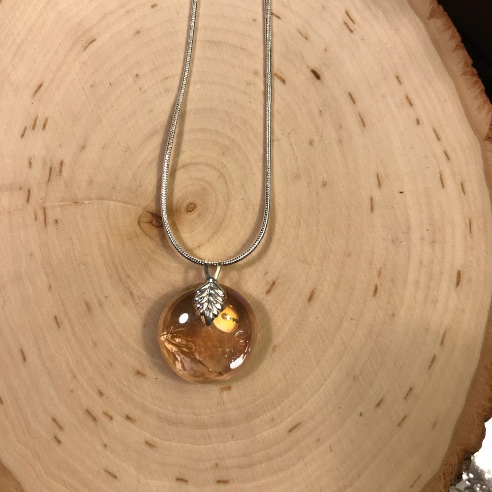 New handmade Pink Peach necklace breast cancer - Picture 6 of 8